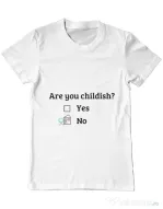 Tricou ADLER barbat Are you childish Alb