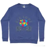 Bluza ADLER barbat Big love Albastru melanj