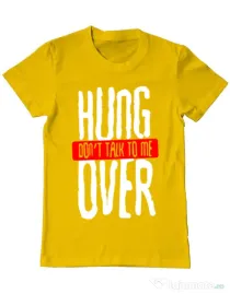 Tricou ADLER barbat Don't talk to me Galben