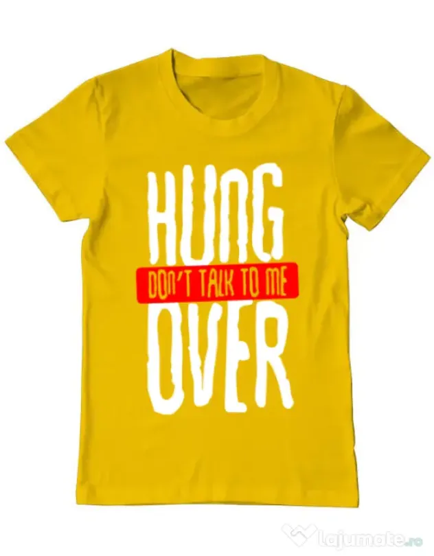 Tricou ADLER barbat Don't talk to me Galben
