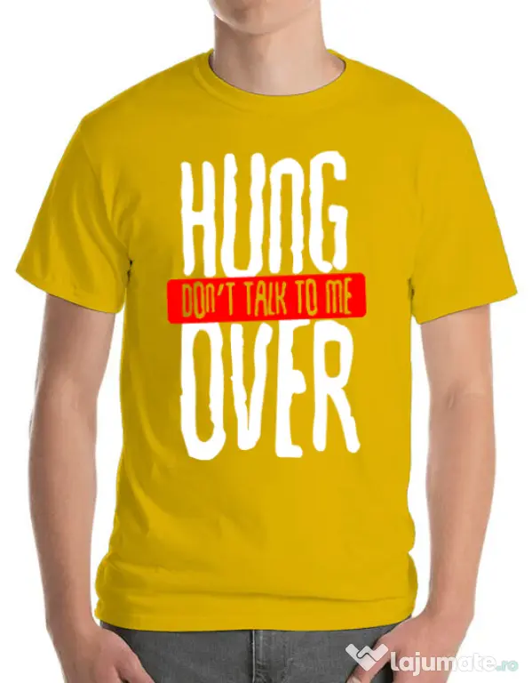 Tricou ADLER barbat Don't talk to me Galben