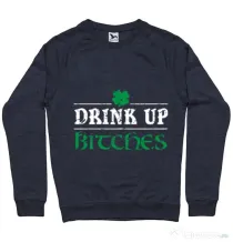 Bluza ADLER barbat Drink up bitches Denim inchis