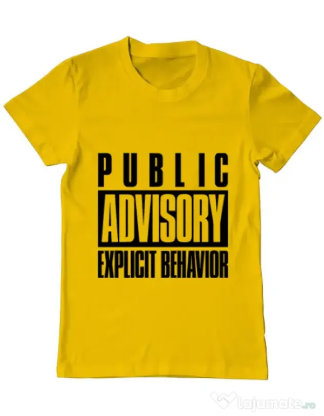 Tricou ADLER barbat Explicit behavior Galben