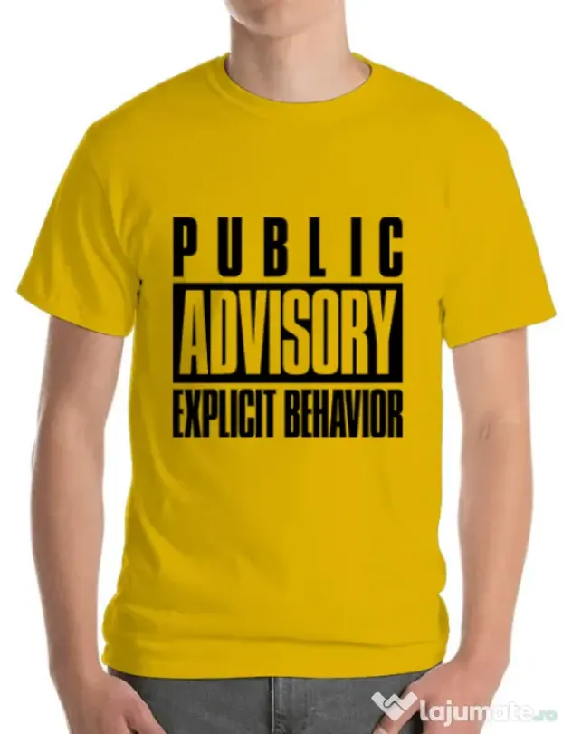 Tricou ADLER barbat Explicit behavior Galben