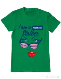 Tricou ADLER barbat Facebook stalker Verde mediu