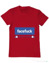 Tricou ADLER barbat Facefuck Rosu