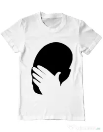 Tricou ADLER barbat Facepalm Alb