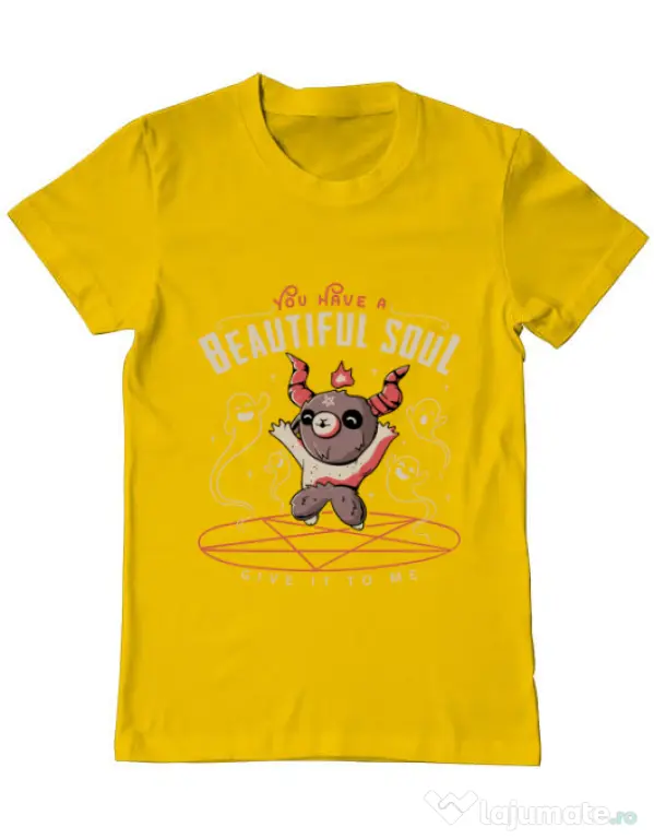 Tricou ADLER barbat Beautiful soul Galben