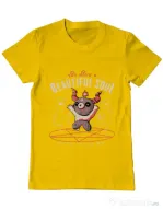 Tricou ADLER barbat Beautiful soul Galben