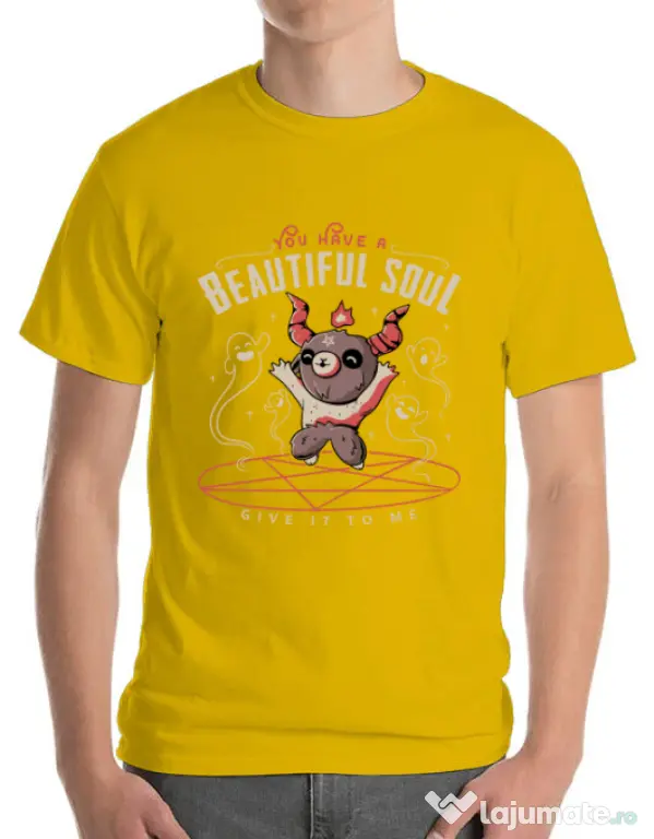 Tricou ADLER barbat Beautiful soul Galben