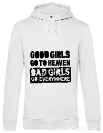 Hoodie barbat cu gluga Good girls Alb