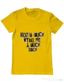 Tricou ADLER barbat I fuck back Galben