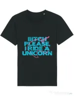 Tricou STANLEY STELLA barbat I ride a unicorn Negru