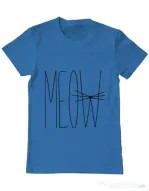 Tricou ADLER barbat I am a cat Albastru azuriu
