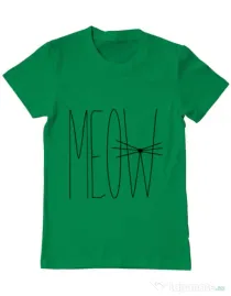 Tricou ADLER barbat I am a cat Verde mediu