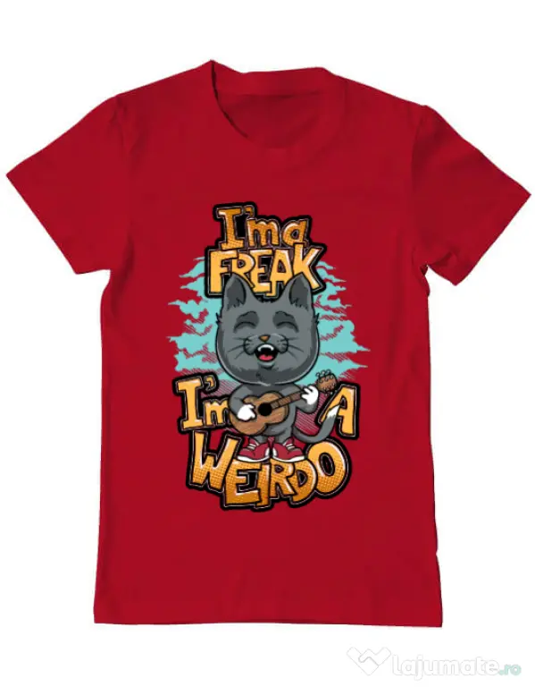 Tricou ADLER barbat I am a freak Rosu
