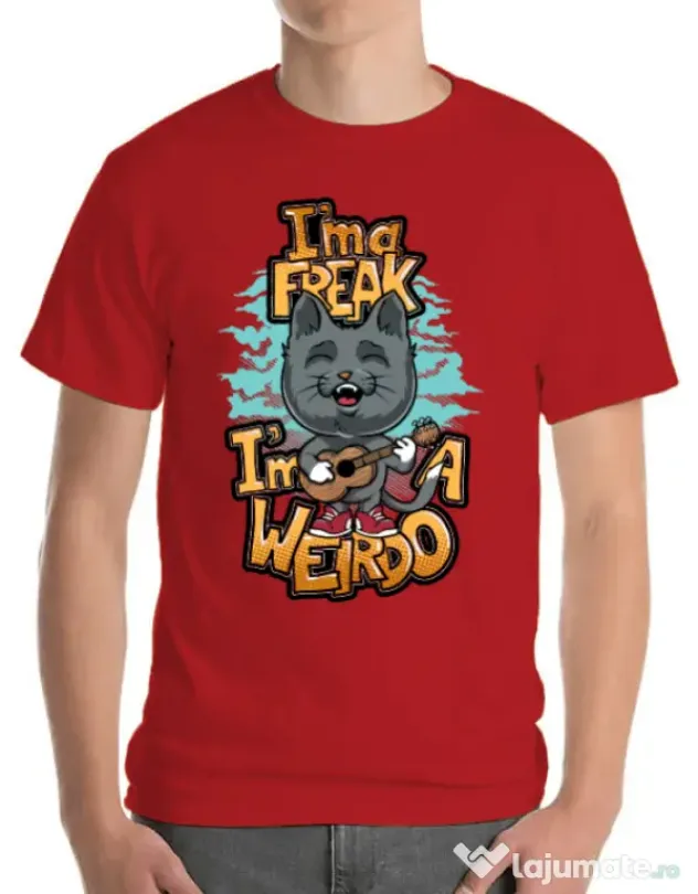 Tricou ADLER barbat I am a freak Rosu