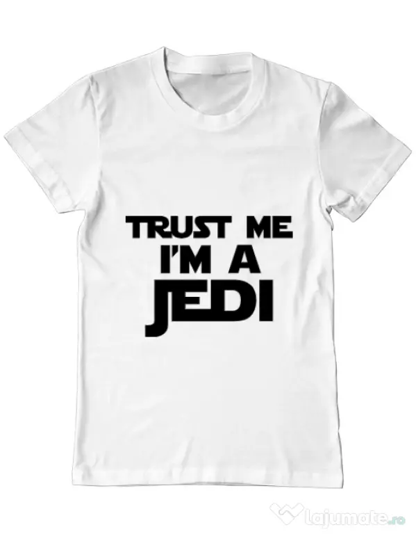 Tricou ADLER barbat I am a jedi Alb