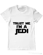 Tricou ADLER barbat I am a jedi Alb