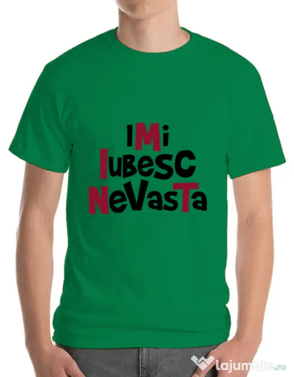 Tricou ADLER barbat Imi iubesc nevasta Verde mediu