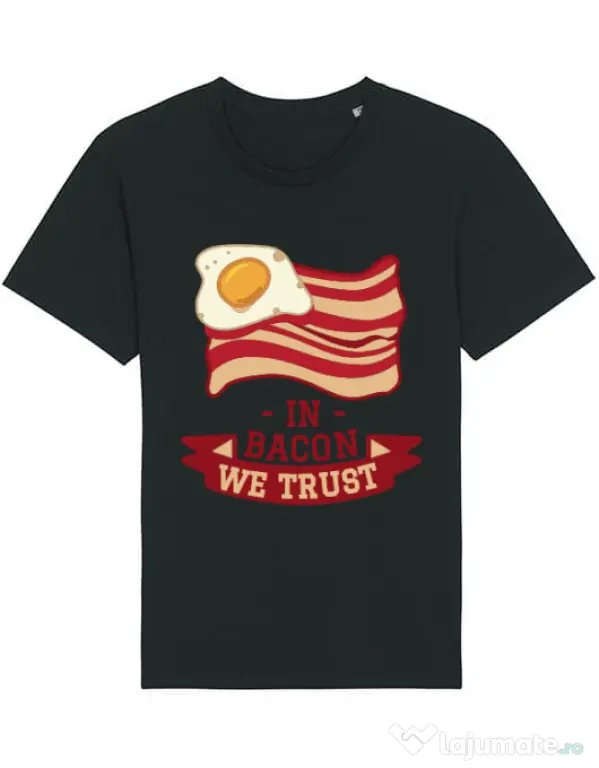 Tricou STANLEY STELLA barbat In bacon we trust Negru