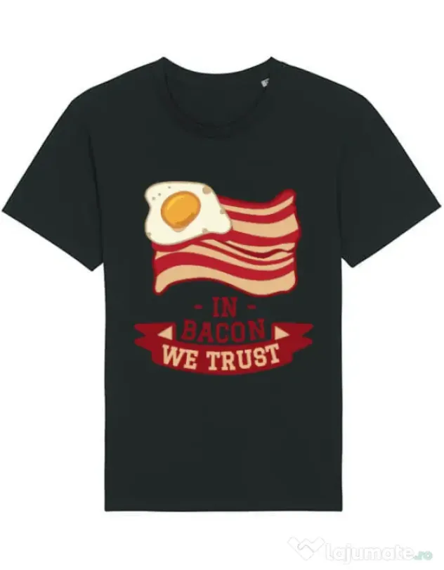 Tricou STANLEY STELLA barbat In bacon we trust Negru