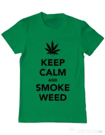 Tricou ADLER barbat Smoke weed Verde mediu