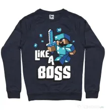 Bluza ADLER barbat Like a boss Denim inchis