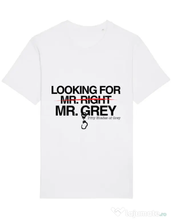 Tricou STANLEY STELLA barbat Looking for Mr Grey Alb