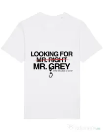 Tricou STANLEY STELLA barbat Looking for Mr Grey Alb