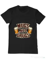 Tricou ADLER barbat Mugs not drugs Negru