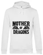 Hoodie barbat cu gluga Mother of dragons 2 Alb