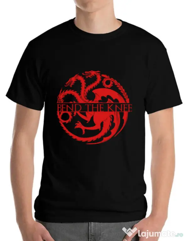 Tricou ADLER barbat Bend the knee Negru