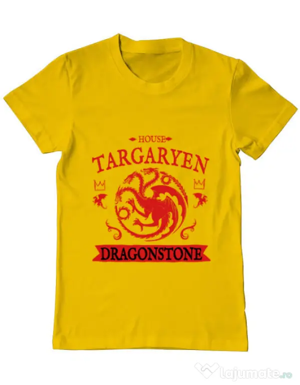 Tricou ADLER barbat House Targaryen Galben
