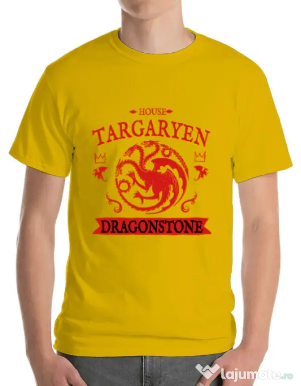 Tricou ADLER barbat House Targaryen Galben