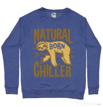 Bluza ADLER barbat Natural born chiller Albastru melanj