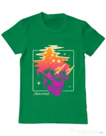 Tricou ADLER barbat Distorted Verde mediu