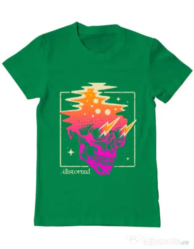 Tricou ADLER barbat Distorted Verde mediu