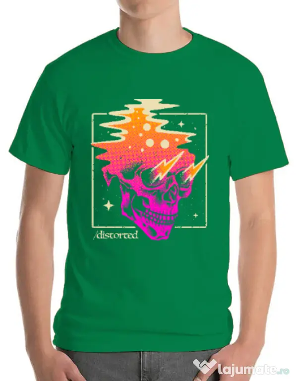 Tricou ADLER barbat Distorted Verde mediu