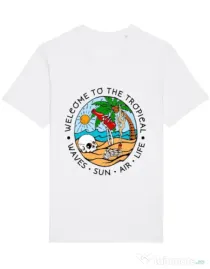 Tricou STANLEY STELLA barbat Welcome to the tropical Alb