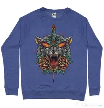 Bluza ADLER barbat Stabbed wolf Albastru melanj