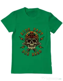 Tricou ADLER barbat Bad rider Verde mediu