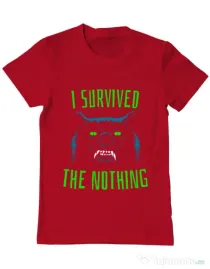 Tricou ADLER barbat I survived Rosu