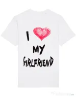 Tricou STANLEY STELLA barbat I love my girlfriend Alb
