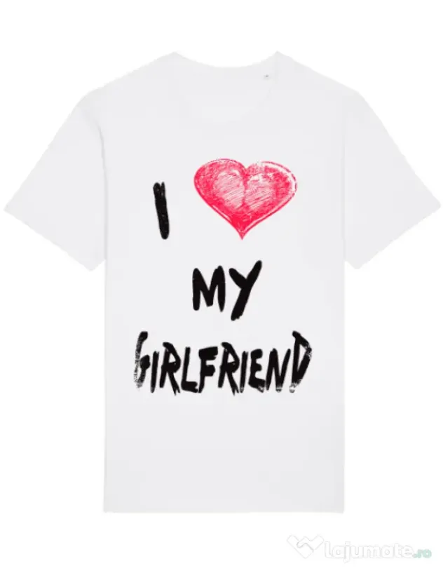 Tricou STANLEY STELLA barbat I love my girlfriend Alb