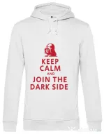 Hoodie barbat cu gluga Join the darkside Alb
