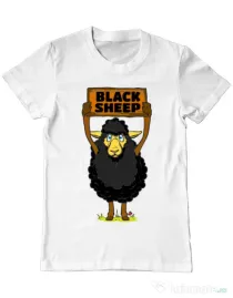 Tricou ADLER barbat Black sheep Alb