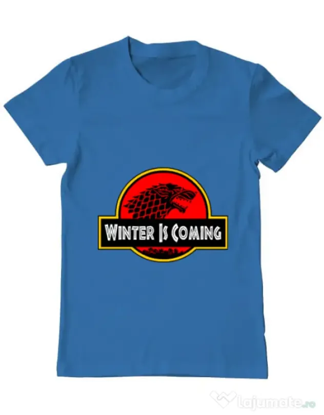 Tricou ADLER barbat Jurassic winter Albastru azuriu