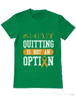 Tricou ADLER barbat Quitting is not an option Verde mediu