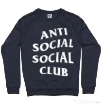 Bluza ADLER barbat Anti social Denim inchis